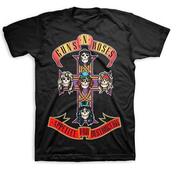 2Bhip Guns N' Roses GNR Skate Adult Short Sleeve T-Shirt Vintage